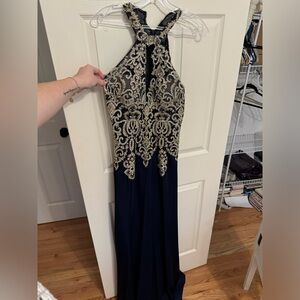 Like new navy evening gown, only worn once
